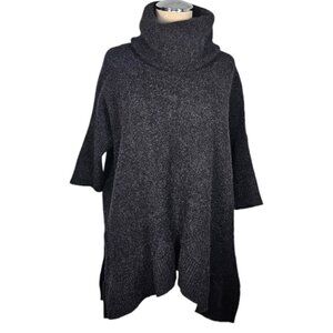 360 Sweater dark grey 100% cashmere turtle neck knit oversized sweater size XS
